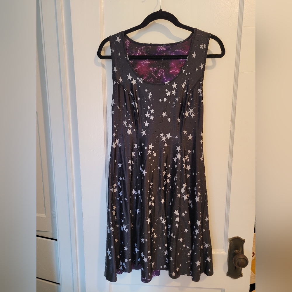 Black/purple Star Patterned Dress (Reversible)